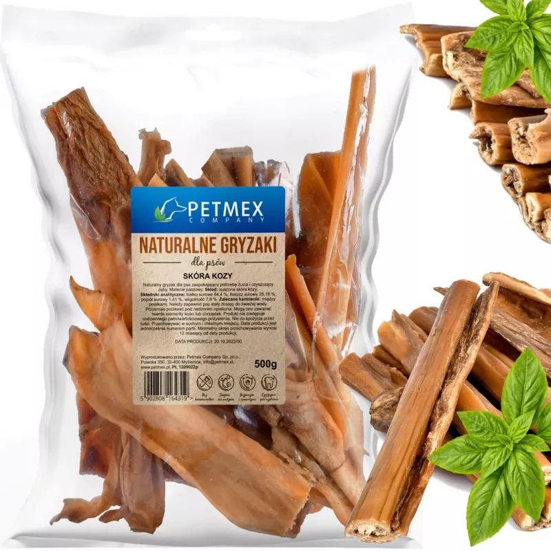 PETMEX Natural Goat Skin Chew Treat for Dogs 500g