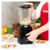 MPM MBL-37 Blender, 500 W, 1.5 L Szklany Dzbanek, Nierdzewne Ostrze, 2 Prędkości, Funkcja Pulse, Kruszenie Lodu, Czarny