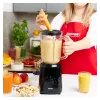 MPM MBL-37 Blender, 500 W, 1.5 L Szklany Dzbanek, Nierdzewne Ostrze, 2 Prędkości, Funkcja Pulse, Kruszenie Lodu, Czarny