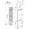 Whirlpool WHC18D071A1 Wbudowana chłodziarko-zamrażarka z technologią 6th Sense, pojemność całkowita 250 L, klasa energetyczna D, biała