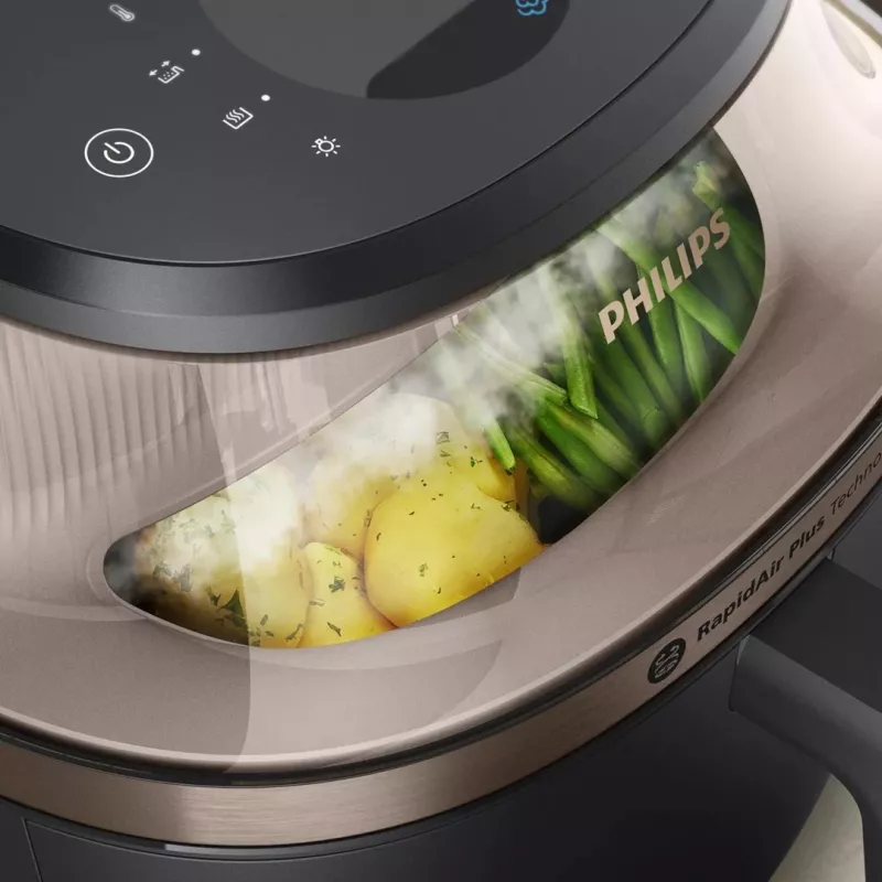 Philips NA543/00 Frytownica beztłuszczowa 7.2 L 2000 W Czarny, Szampan