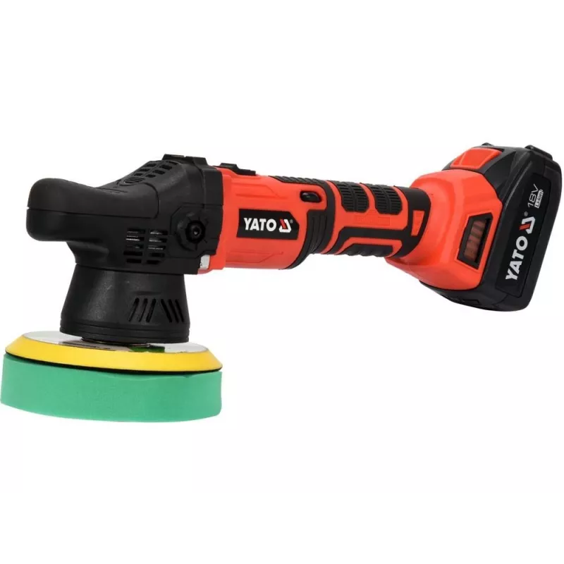 Yato YT-82920 Polerka samochodowa 5000 RPM 1200W Polerka rotacyjna z regulacją prędkości, miękkim startem, tarczą 180mm, przewodem 5m