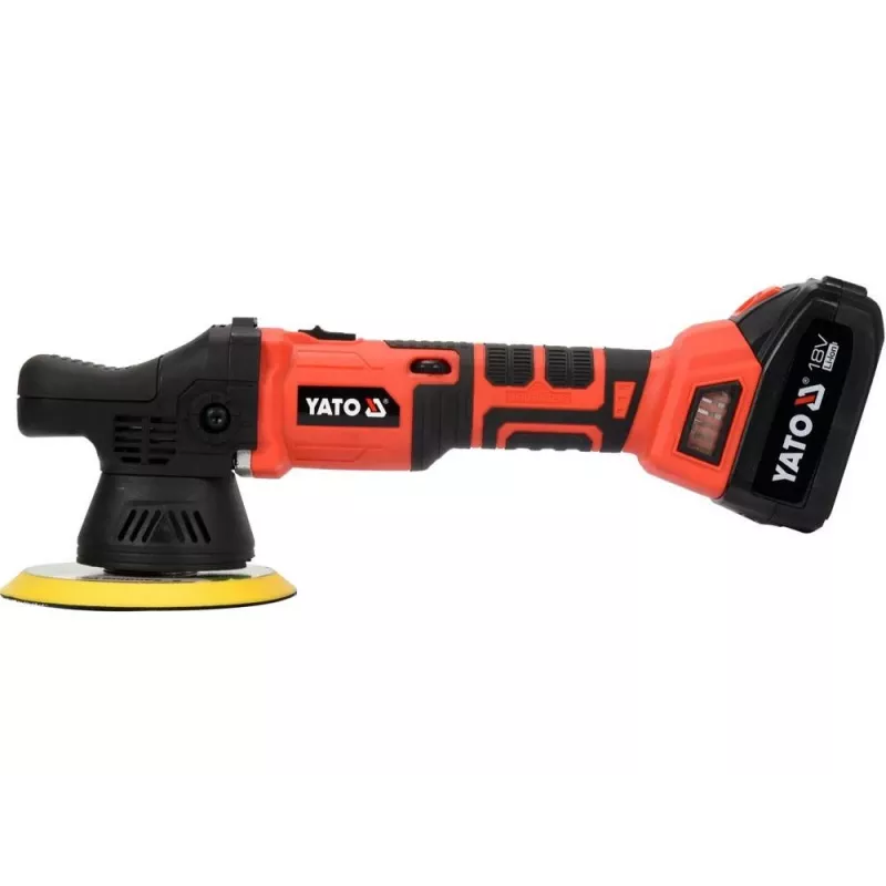 Yato YT-82920 Polerka samochodowa 5000 RPM 1200W Polerka rotacyjna z regulacją prędkości, miękkim startem, tarczą 180mm, przewodem 5m