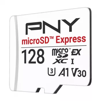 PNY 128GB microSDXC Express Card UHS-I U3 V30 A1 z adapterem SD