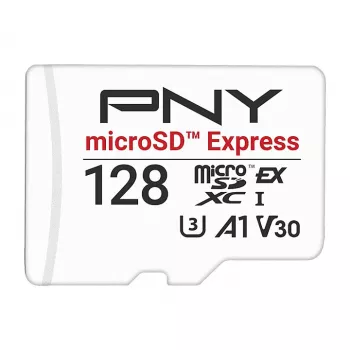 PNY 128GB microSDXC Express Card UHS-I U3 V30 A1 z adapterem SD