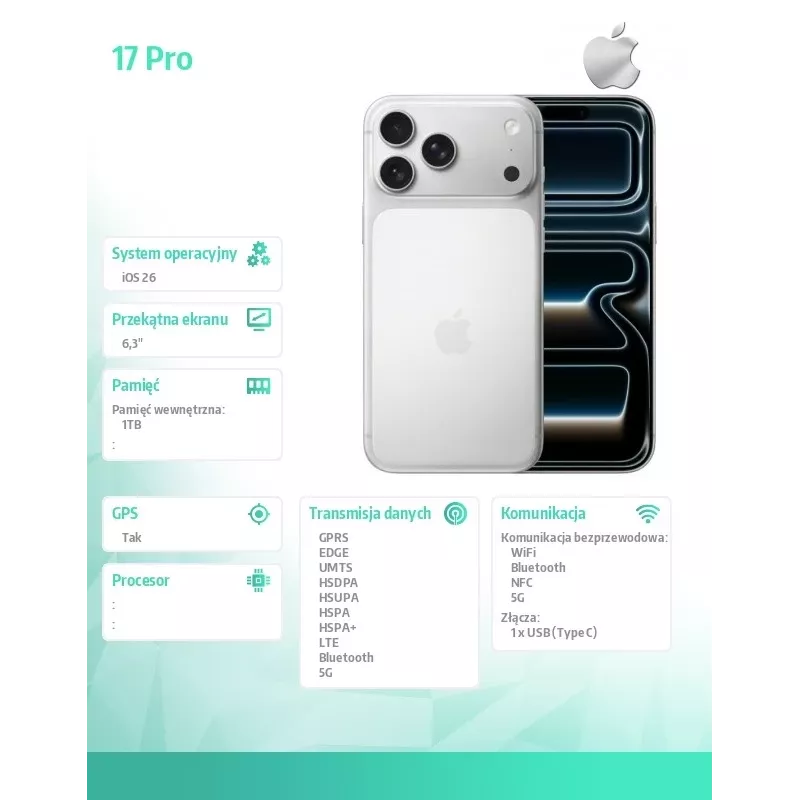 Apple iPhone 17 Pro 1TB Silver
