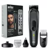 Braun MGK7491 17-w-1 Wielofunkcyjny Zestaw do Stylizacji, Czarny/Srebrny, Bezprzewodowy, Li-Ion, 100 min czasu pracy