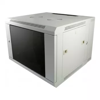 ALLNET 19-calowa szafa ścienna 12U 1-częściowa głębokość 450mm jasnoszary płaski pakiet Seria SMA
