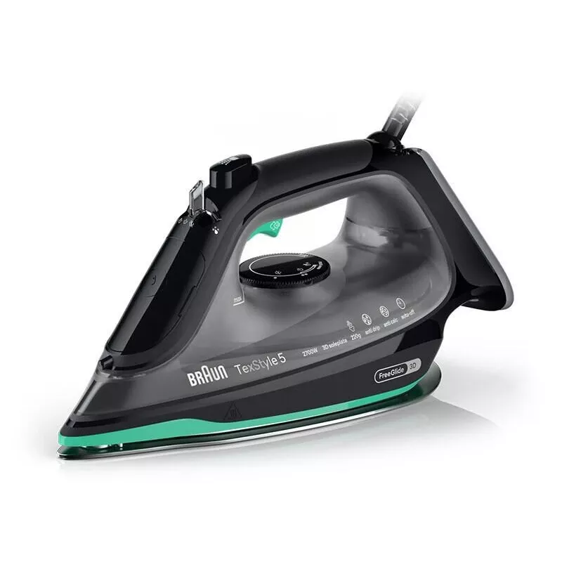 Braun TexStyle 5 SI5277GR Żelazko parowe - 2700W, stopa EloxalPlus, czarno-zielone