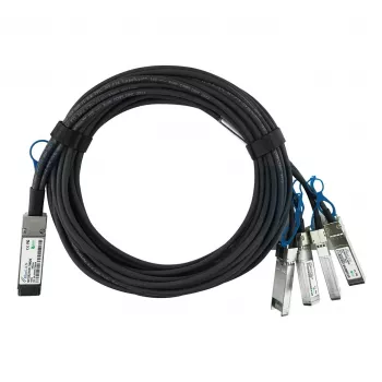BlueOptics Intel XXV4DACBL3M Compatible BlueLAN Passive 100GBASE-CR4 QSFP28 to 4x25GBASE-CR SFP28 Direct Attach Breakout Cable, 3m, AWG26
