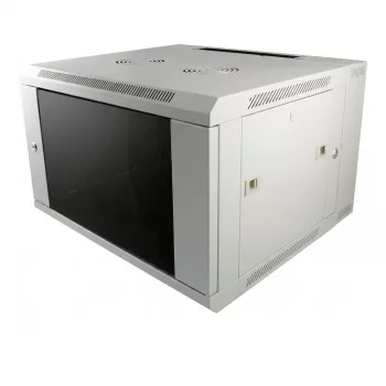 Obudowa ścienna ALLNET 19 cali 15U 1-częściowa głębokość 450mm jasnoszara w płaskim pakiecie seria SMA