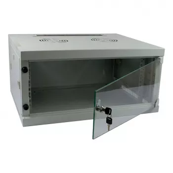 ALLNET 19-calowa obudowa ścienna 12U W541/D445mm 1-częściowa jasnoszara seria SMQ