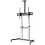 MANHATTAN Aluminiowy Mobilny Stojak Multimedialny na Kółkach z Regulacją Wysokości 152,4-254 cm 60-100 cali do 80 kg Pochylenie Obrót Półka (462563)