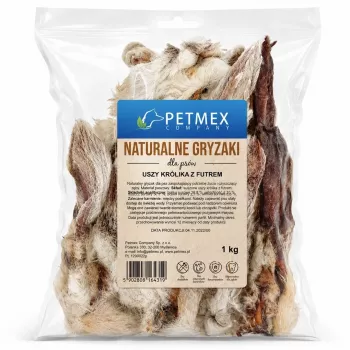 PETMEX Rabbit Ears with Fur 1kg