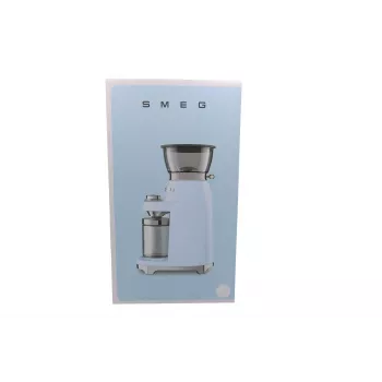 Młynek do kawy Smeg CGF03WHEU w stylu lat 50., 30 poziomów mielenia, pojemnik na ziarna 350 g, 150 W, biały