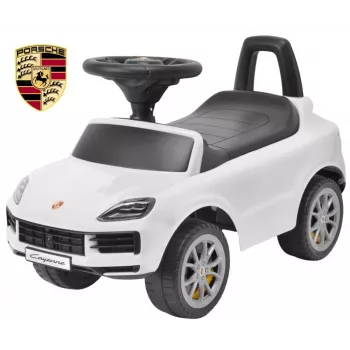 MILLY MALLY Pojazd dla dzieci Porsche Cayenne S Biały - Elektryczny samochodzik z akumulatorem 12V, pilotem, światłami LED