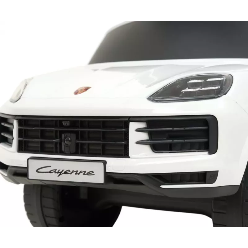 MILLY MALLY Pojazd dla dzieci Porsche Cayenne S Biały - Elektryczny samochodzik z akumulatorem 12V, pilotem, światłami LED
