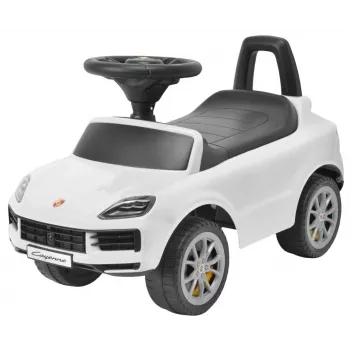 MILLY MALLY Pojazd dla dzieci Porsche Cayenne S Biały - Elektryczny samochodzik z akumulatorem 12V, pilotem, światłami LED