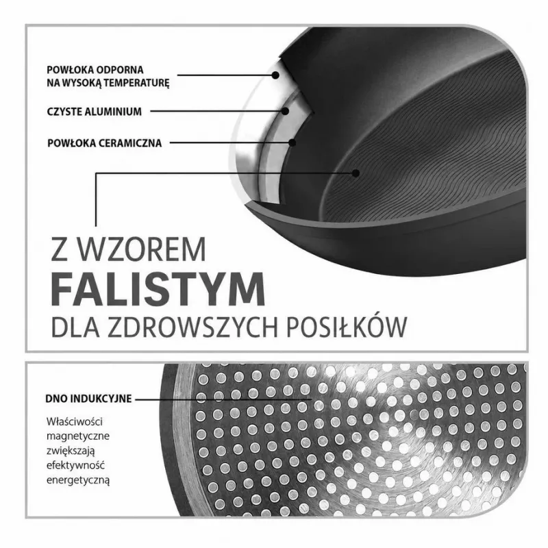 Patelnia Maestro Wave 20 cm z powłoką nieprzywierającą MR-1212-20