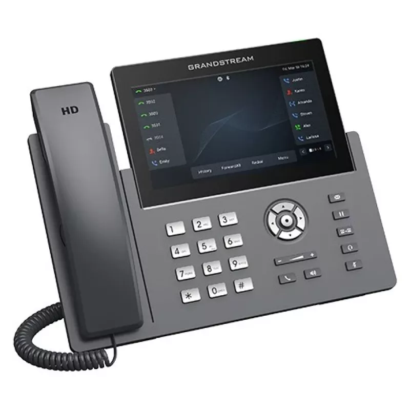 Grandstream GRP2670 Telefon IP 12 Linii 7 inch Ekran Dotykowy Wi-Fi Bluetooth PoE Czarny