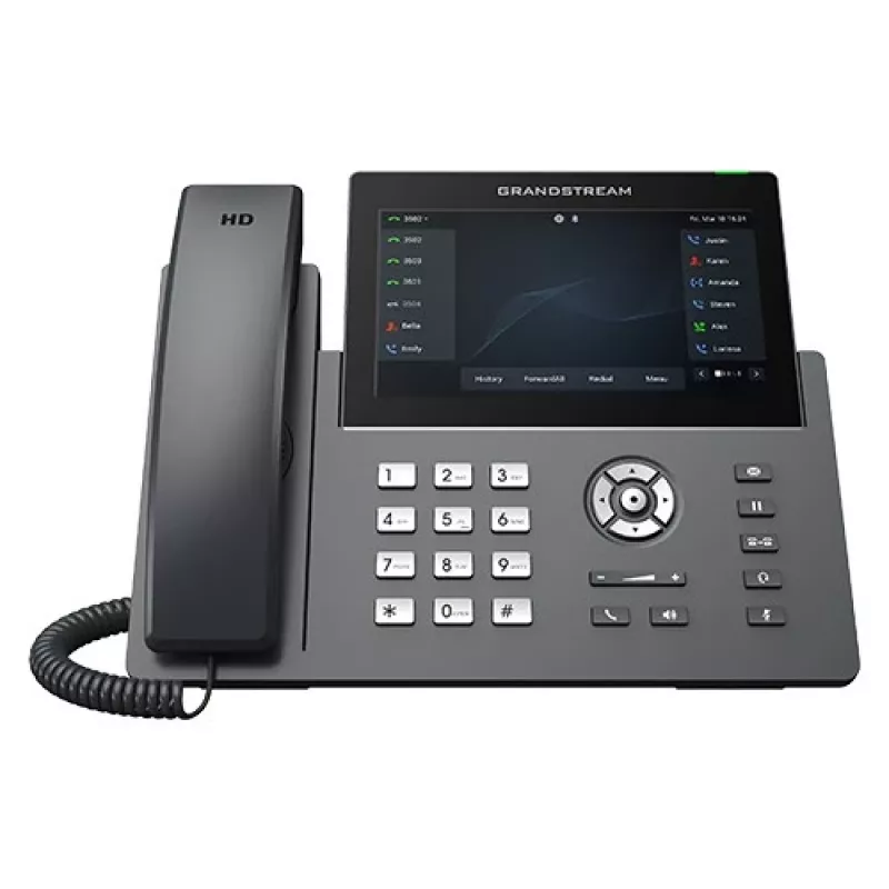 Grandstream GRP2670 Telefon IP 12 Linii 7 inch Ekran Dotykowy Wi-Fi Bluetooth PoE Czarny
