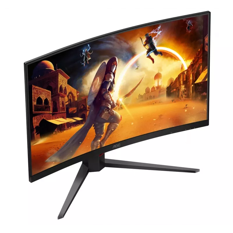 AOC C32G4Z 31.5 inch Curved Gaming Monitor, Full HD, 240Hz, 1ms, VA, FreeSync Premium, Czarny/Czerwony