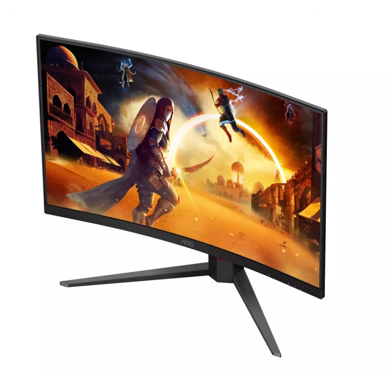 AOC C32G4Z 31.5 inch Curved Gaming Monitor, Full HD, 240Hz, 1ms, VA, FreeSync Premium, Czarny/Czerwony