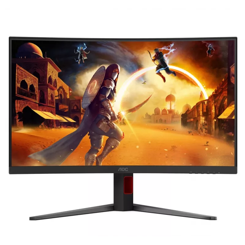 AOC C32G4Z 31.5 inch Curved Gaming Monitor, Full HD, 240Hz, 1ms, VA, FreeSync Premium, Czarny/Czerwony