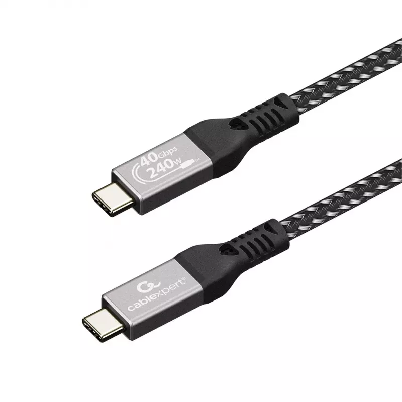 Gembird CCBP-USB4-CMCM240-0.5M Premium USB4 Type-C Charging and Data Cable, 40 Gbps, 240 W, 0,5 m