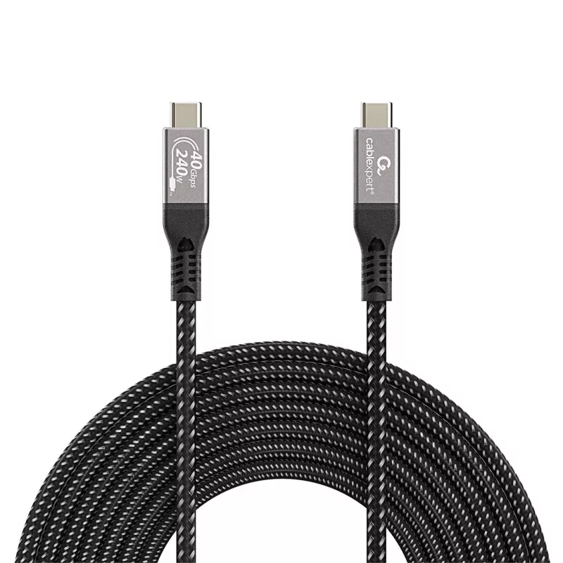 Gembird CCBP-USB4-CMCM240-0.5M Premium USB4 Type-C Charging and Data Cable, 40 Gbps, 240 W, 0,5 m