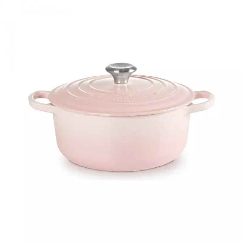 Le Creuset Signature Cast Iron Round Casserole 20 cm Shell Pink