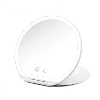 Lustro do makijażu Girmi BE03 z oświetleniem LED, powiększenie 1x/5x, wykończenie chromowane