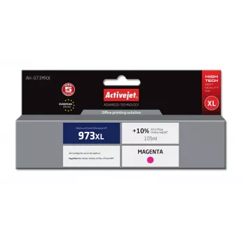 Activejet AH-973MRX Kompatybilny wkład atramentowy, Premium, 105 ml, Magenta, Zamiennik dla HP 973XL F6T82AE