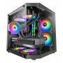 TACENS Mars Gaming MC-3TLITE Mini Tower Czarny Szklany Panel FRGB Obudowa