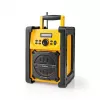 Nedis FM Radio RDFM3100YW - Przenośne radio FM z Bluetooth i AUX, IPX5, żółty