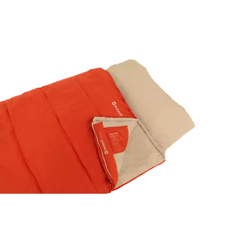 Outwell Contour Lux Red Śpiwór 220 x 85 cm -19 do 15 °C Prawy Zamek