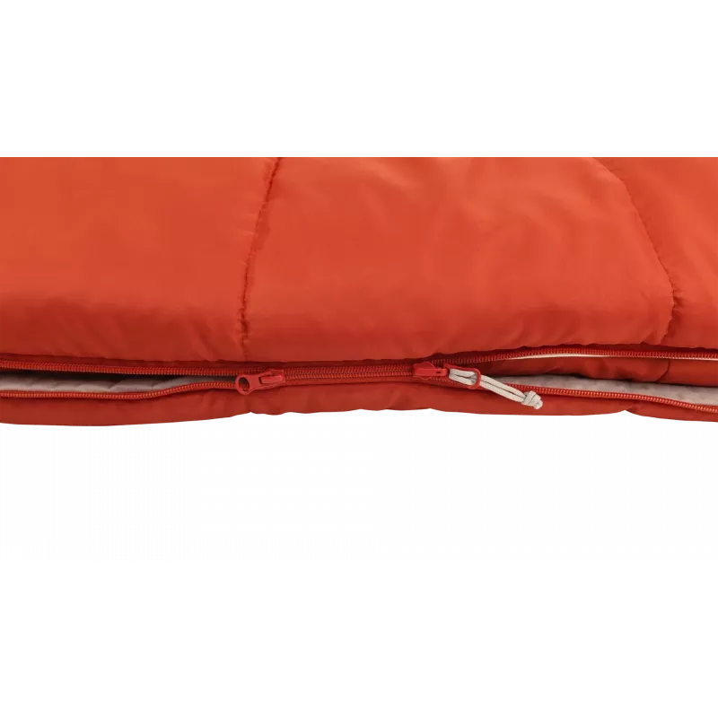 Outwell Contour Lux Red Śpiwór 220 x 85 cm -19 do 15 °C Prawy Zamek