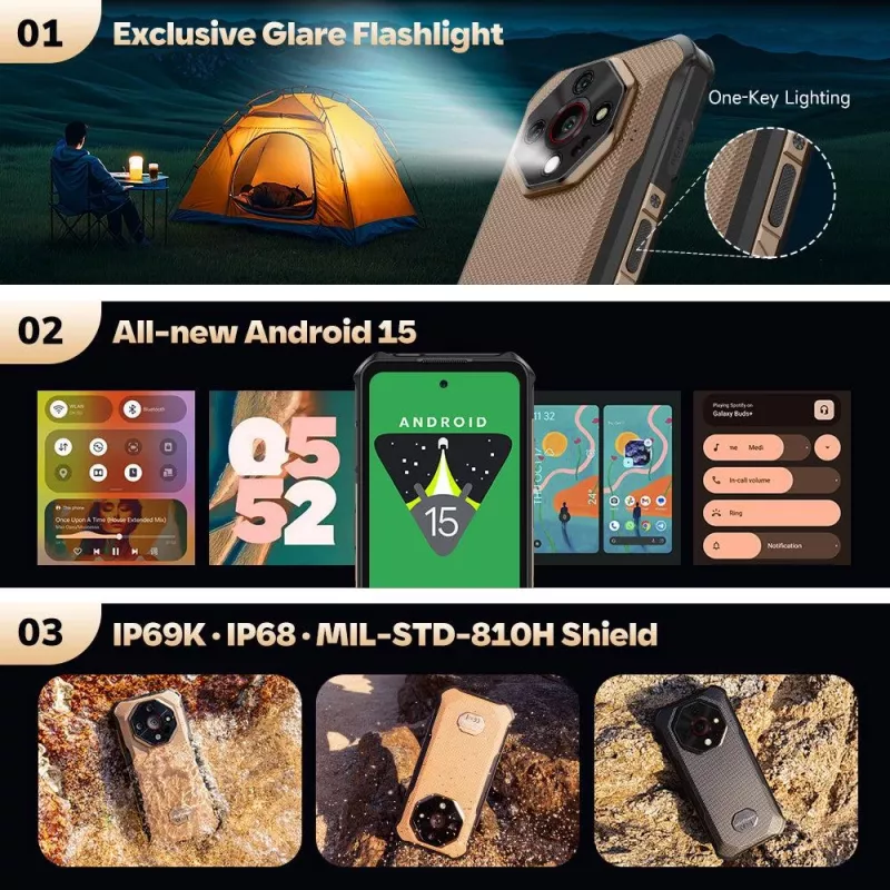 ULEFONE Armor X16 6GB/128GB Wasteland Shadow Rugged Smartphone