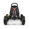 MILLY MALLY Pedal Go-Kart Thor Black, Stalowa Rama, Koła z Pianki EVA, Hamulec Ręczny, Jazda Do Przodu/Tyłu, dla Dzieci 3-8 Lat, Maks. Obciążenie 30 kg