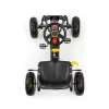 MILLY MALLY Pedal Go-Kart Thor Black, Stalowa Rama, Koła z Pianki EVA, Hamulec Ręczny, Jazda Do Przodu/Tyłu, dla Dzieci 3-8 Lat, Maks. Obciążenie 30 kg