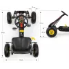 MILLY MALLY Pedal Go-Kart Thor Black, Stalowa Rama, Koła z Pianki EVA, Hamulec Ręczny, Jazda Do Przodu/Tyłu, dla Dzieci 3-8 Lat, Maks. Obciążenie 30 kg