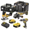 DEWALT DCK329P2T-QW 18V XR Akumulatorowy Zestaw Kombinowany: Wiertarko-wkrętarka udarowa 2-biegowa i Szlifierka kątowa z 2x bateriami 5.0Ah, ładowarką i walizką T-STAK II