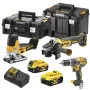 DEWALT DCK329P2T-QW 18V XR Akumulatorowy Zestaw Kombinowany: Wiertarko-wkrętarka udarowa 2-biegowa i Szlifierka kątowa z 2x bateriami 5.0Ah, ładowarką i walizką T-STAK II