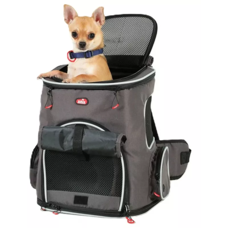 ZOLUX Nomad Plecak transportowy dla psów i kotów z kieszenią na laptopa - 33x29x40 cm, antracytowy szary