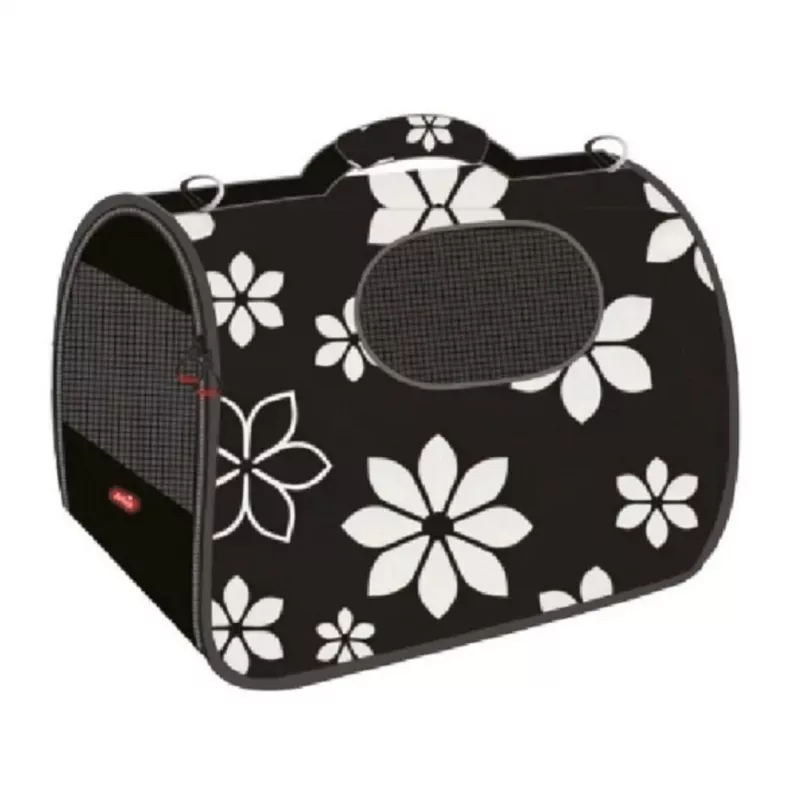 Torba transportowa dla psów i kotów ZOLUX NOMAD FLOWER L, 50,5x25x33 cm, duża, wzór kwiatowy