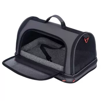 ZOLUX Nomad L Wzmocniona Torba Transportowa dla Psów i Kotów, Czarny, 50x32x29 cm