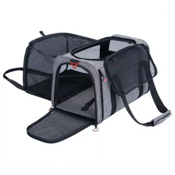 Torba transportowa dla zwierząt ZOLUX NOMAD M rozszerzana 44x28x28 cm szary