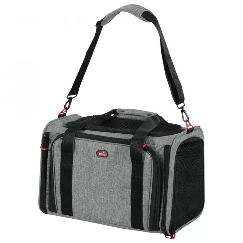 Torba transportowa dla zwierząt ZOLUX NOMAD M rozszerzana 44x28x28 cm szary