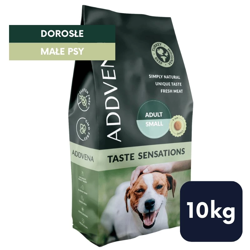 ADDVENA TASTE SENSATIONS Sucha karma dla psów dla dorosłych małych ras 10 kg