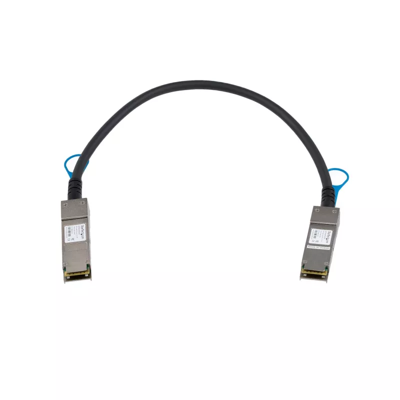 StarTech.com 0.5m QSFP+ Direct Attach Cable - MSA Compliant - 40G QSFP+ Passive Twinax Cable - QSFP to QSFP - Black